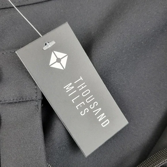 Thousand Miles Pants Mens 2XL Black Stretch Travel Chino Performance Comfort - Picture 8 of 14